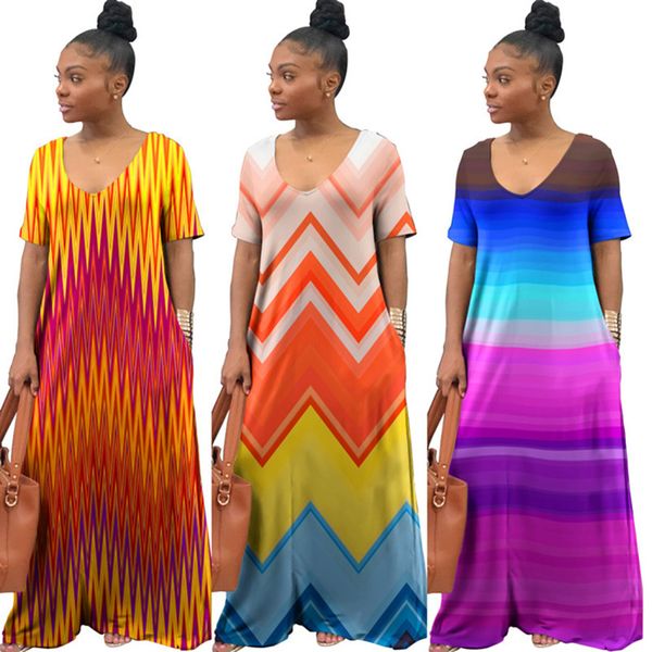 women deep dresses tie dye contrast color short sleeve casual maxi dresses new style fashion loose dresses summer clothes plus size83, Black;gray
women deep dresses tie dye contrast color short sleeve casual maxi dresses new style fashion loose dresses summer clothes plus size83, Black;gray
