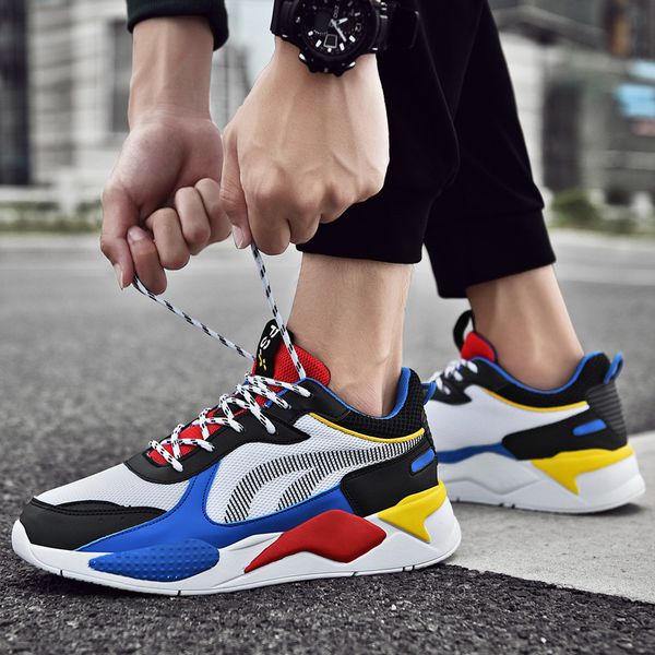 men's clunky dad sneakers weave man casual shoes lace up flats outdoor walk leisure comfortable shoes, Black
men's clunky dad sneakers weave man casual shoes lace up flats outdoor walk leisure comfortable shoes, Black