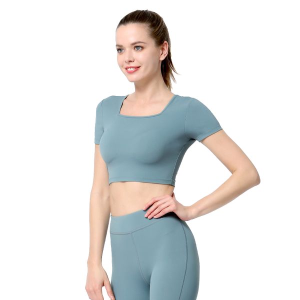 gym yoga shirt women fitness short sleeve workout gym clothes sportswear quick dry running solid color round neck t-shirts, White;red
gym yoga shirt women fitness short sleeve workout gym clothes sportswear quick dry running solid color round neck t-shirts, White;red