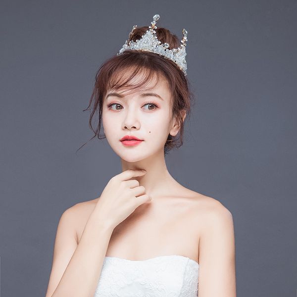 vintage crystal round big tiaras and crowns gold queen women bride wedding hair jewelry accessories show prom head jewelry, Golden;white
vintage crystal round big tiaras and crowns gold queen women bride wedding hair jewelry accessories show prom head jewelry, Golden;white