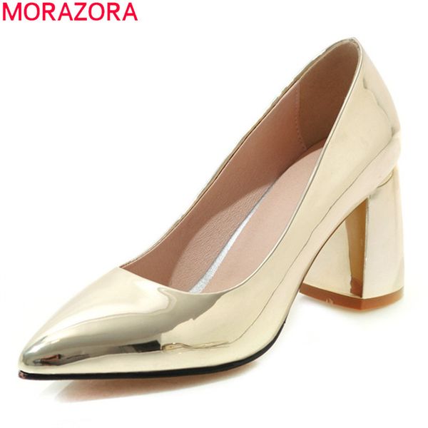 morazora 2020 talla grande 33-48 zapatos de tacón alto moda charol fiesta boda zapatos puntiagudos mujeres bombas, Black 
morazora 2020 talla grande 33-48 zapatos de tacón alto moda charol fiesta boda zapatos puntiagudos mujeres bombas, Black