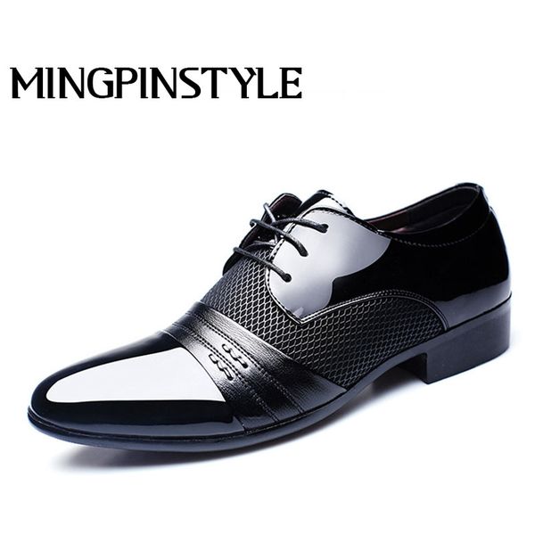 2019 working office shoes men patent dress leather shoes business wedding lace up pointed toe big size 38-48 a046, Black
2019 working office shoes men patent dress leather shoes business wedding lace up pointed toe big size 38-48 a046, Black
