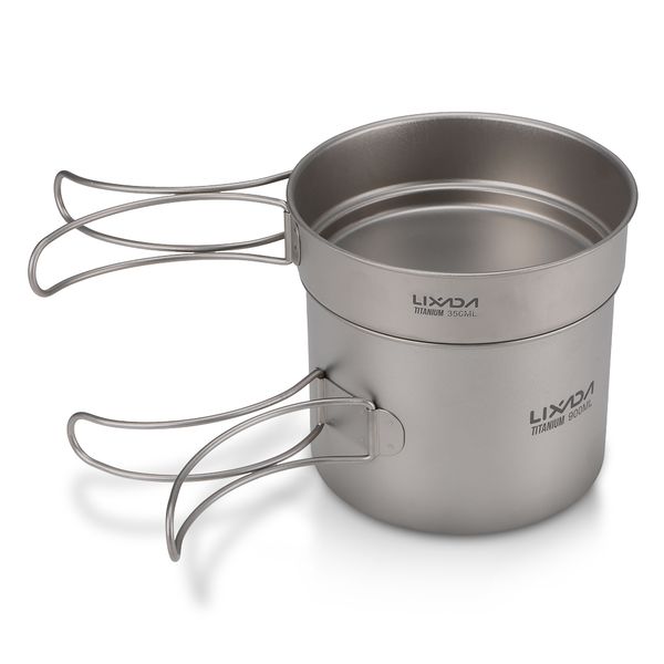 ultralight titanium cup pot pan outdoor cookware camping pot fry pan 900ml + 350ml / 1100ml + 350ml with folding handle
ultralight titanium cup pot pan outdoor cookware camping pot fry pan 900ml + 350ml / 1100ml + 350ml with folding handle