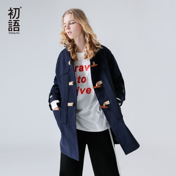 toyouth woollen coat 2017 autumn women fashion solid color british style horn button hooded woolen overcoat, Black
toyouth woollen coat 2017 autumn women fashion solid color british style horn button hooded woolen overcoat, Black