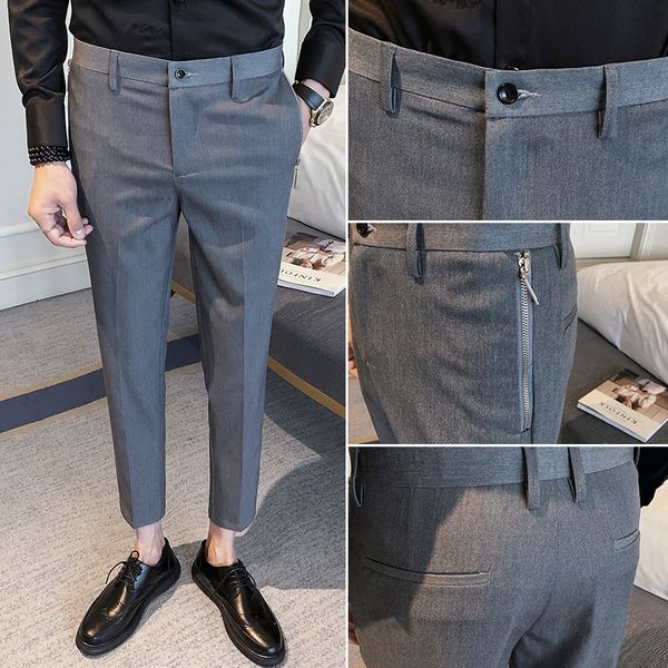 2018 spring and summer new men's solid color simple fashion trousers temperament youth trousers casual business personality, White;black
2018 spring and summer new men's solid color simple fashion trousers temperament youth trousers casual business personality, White;black