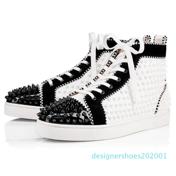 new fashion luxury designer shoes men women spike sneakers black red white bred leather suede graffiti flats bottoms casual shoe d01
new fashion luxury designer shoes men women spike sneakers black red white bred leather suede graffiti flats bottoms casual shoe d01