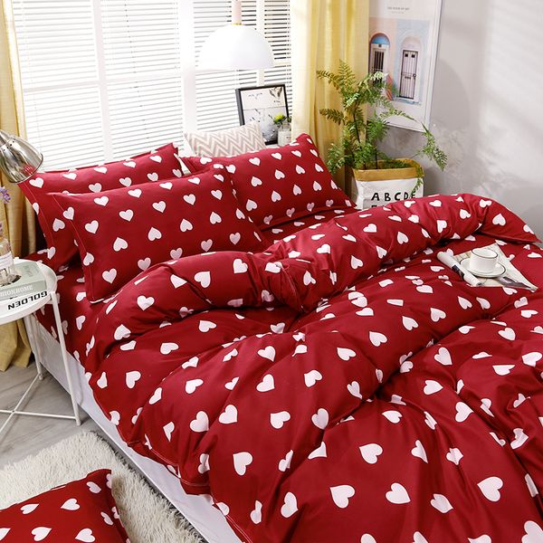 4pcs/set red full of love printing bedding set bed linings duvet cover bed sheet pillowcases cover set
4pcs/set red full of love printing bedding set bed linings duvet cover bed sheet pillowcases cover set