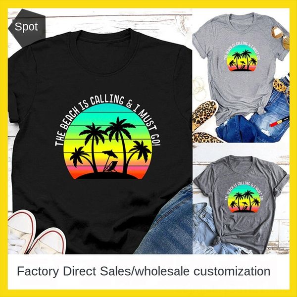 the beach is calling i must go women's letter short-sleeved t-shirt the beach is calling i must go women's letter short-sleeved t, White
the beach is calling i must go women's letter short-sleeved t-shirt the beach is calling i must go women's letter short-sleeved t, White