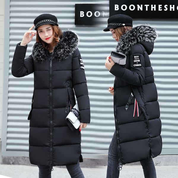 wholesale winter jacket women down jackets fur collar warm padded cotton coat long parka, Black
wholesale winter jacket women down jackets fur collar warm padded cotton coat long parka, Black
