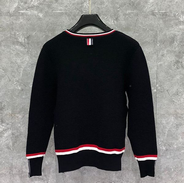 2020 fashion tb brand sweaters men loose o-neck pullovers clothing short wool striped winter casual coat, White;black
2020 fashion tb brand sweaters men loose o-neck pullovers clothing short wool striped winter casual coat, White;black