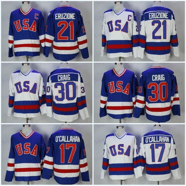 1980 USA Team Hockey Jersey 17 Jack O'Callahan 30 Jim Craig 21 Mike Eruzione 100% Stitched Men Hockey Jersey In stock Free Shipping
1980 USA Team Hockey Jersey 17 Jack O'Callahan 30 Jim Craig 21 Mike Eruzione 100% Stitched Men Hockey Jersey In stock Free Shipping