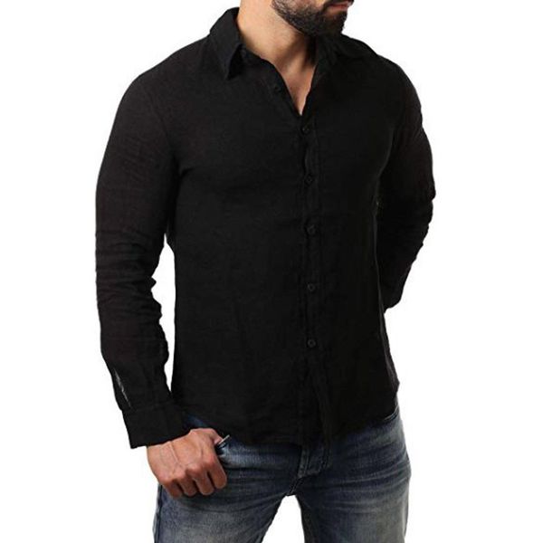 2018 new style fashion solid button loose men's slim fit o neck long sleeve casual shirts, White;black
2018 new style fashion solid button loose men's slim fit o neck long sleeve casual shirts, White;black