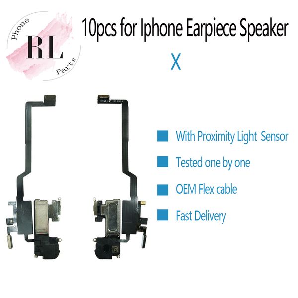 10pc oem for iphone x front ear earpiece peaker headphone li tening cable flex with proximity light en or hipping 10pc oem for iphone x front ear earpiece peaker headphone li tening cable flex with proximity light en or hipping