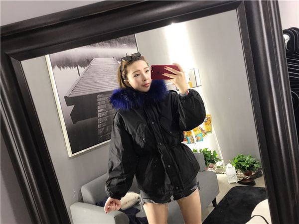 women's down & parkas luxury natural raccoon fur winter jacket women parka brand short slim ajustale waist chaqueta pluma lx1008, Black
women's down & parkas luxury natural raccoon fur winter jacket women parka brand short slim ajustale waist chaqueta pluma lx1008, Black