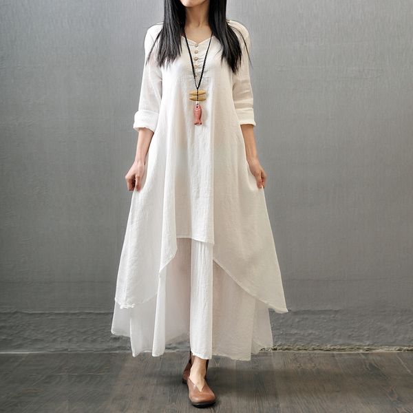 fashion women's cotton and linen dress women's autumn 2020s literary national style large size loose thin linen dress spring, Black;gray
fashion women's cotton and linen dress women's autumn 2020s literary national style large size loose thin linen dress spring, Black;gray