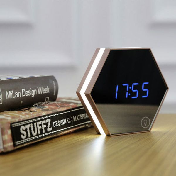 mirror desk clock multifunctional digital alarm clocks led make up mirror watche hexagon shape home decor alarm with night light zj0368
mirror desk clock multifunctional digital alarm clocks led make up mirror watche hexagon shape home decor alarm with night light zj0368