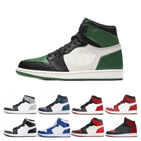New designer 1 1s men basketball shoes Fragment New Love Black Toe Gold Top 3 Pine Green Shadow Camo Chicago sports sneakers