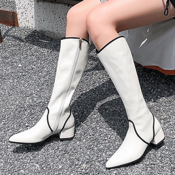 women boots female boots pointy toe ladies shoes genuine leather zipper shoes white black women big size leather new
women boots female boots pointy toe ladies shoes genuine leather zipper shoes white black women big size leather new