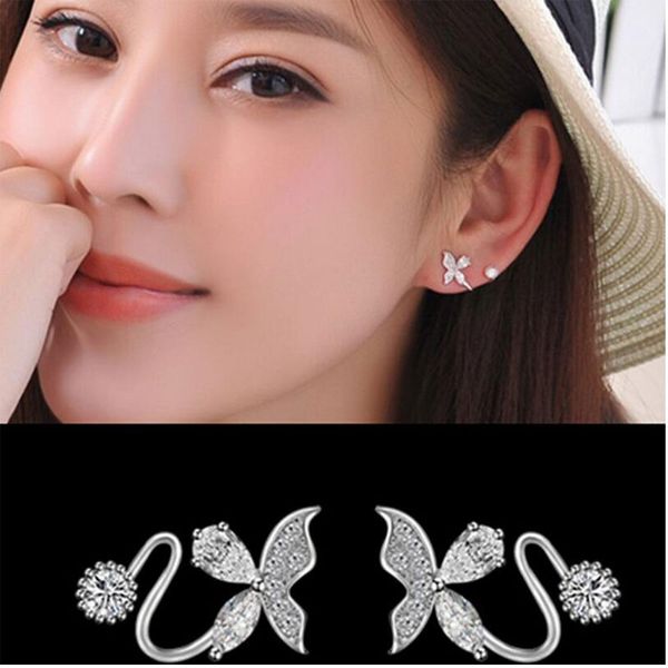 anenjery 925 sterling silver butterfly shiny cz zircon stud earrings for women pendientes oorbellen boucle d'oreille gift s-e333, Golden;silver
anenjery 925 sterling silver butterfly shiny cz zircon stud earrings for women pendientes oorbellen boucle d'oreille gift s-e333, Golden;silver