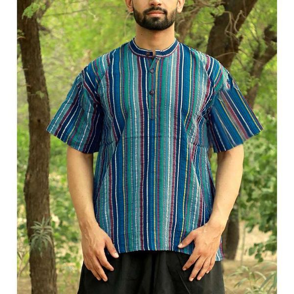 2019 summer striped shirt men vintage retro stand collar button short sleeve pullover men casual shirt camisa s-5xl incerun, White;black
2019 summer striped shirt men vintage retro stand collar button short sleeve pullover men casual shirt camisa s-5xl incerun, White;black