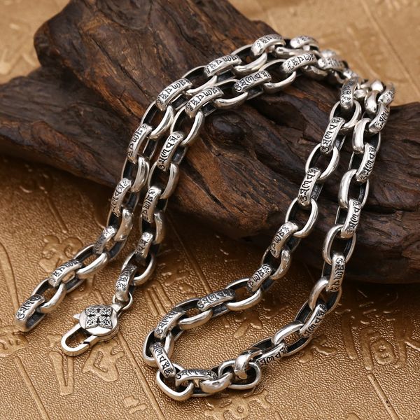 religion solid s925 sterling silver necklace men buddhism mantra 45-80cm length chain punk retro style jewelry for male women
religion solid s925 sterling silver necklace men buddhism mantra 45-80cm length chain punk retro style jewelry for male women