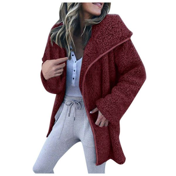 women casual style woolor blends loose type zippers decoration full sleeve length solid pattern type long clothing, Black
women casual style woolor blends loose type zippers decoration full sleeve length solid pattern type long clothing, Black