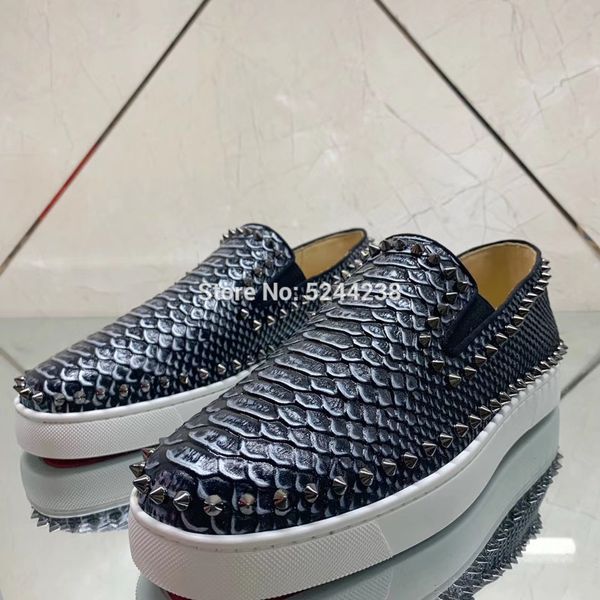 low cut black snake leather circle rivets prom loafers red bottom sports runner shoes for men's flat casual loafers footwear
low cut black snake leather circle rivets prom loafers red bottom sports runner shoes for men's flat casual loafers footwear