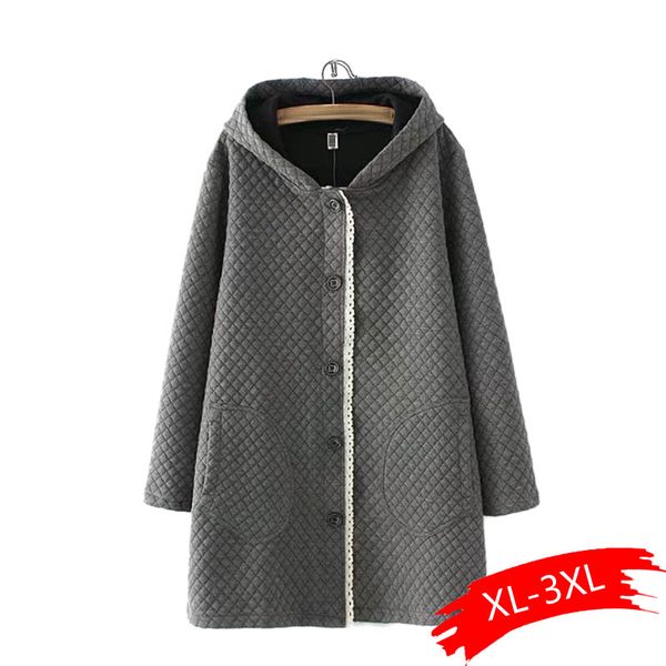 oversized 2019 autumn winter jacket women patchwork design plaid long jacket outwear loose hooded parka coat plus size 3xl, Black
oversized 2019 autumn winter jacket women patchwork design plaid long jacket outwear loose hooded parka coat plus size 3xl, Black