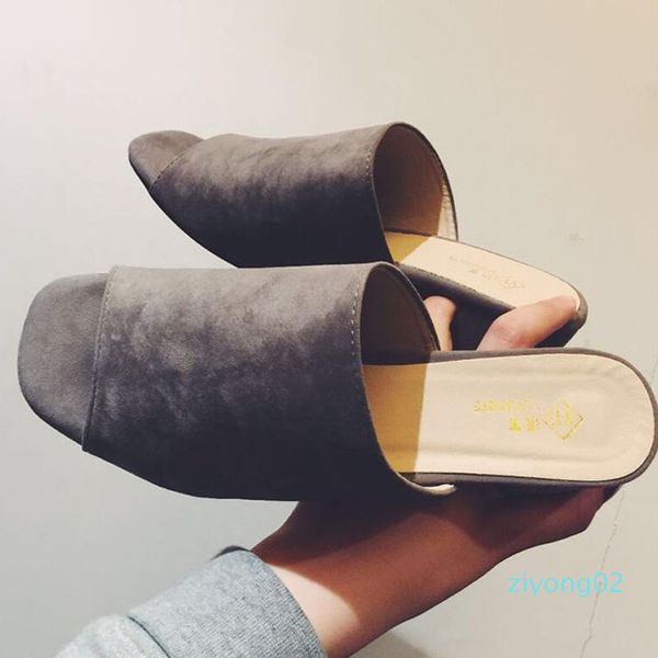 solid mules high heels suede outside slippers women casual open toe shoes woman 2019 new square heel summer slippers z02, Black
solid mules high heels suede outside slippers women casual open toe shoes woman 2019 new square heel summer slippers z02, Black