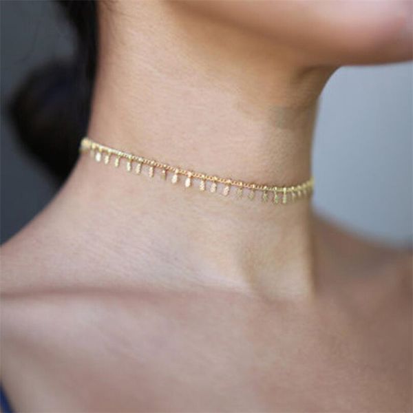 2020 minimalist design necklace embossed pendant copper chain necklace silver gold color for women party wedding jewelry, Golden;silver
2020 minimalist design necklace embossed pendant copper chain necklace silver gold color for women party wedding jewelry, Golden;silver