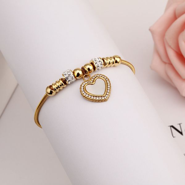 stainless steel blue-eye diamond bracelet titanium steel pull adjusting bracelet shell love-shaped jewelry for women, Golden;silver
stainless steel blue-eye diamond bracelet titanium steel pull adjusting bracelet shell love-shaped jewelry for women, Golden;silver