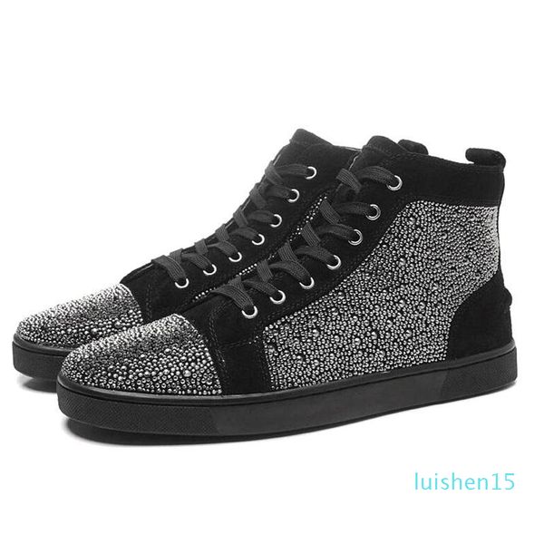 luxury designer fashion designer brand studded spikes flats shoes red bottom casual shoes men women party genuine leather sneakers l15, Black
luxury designer fashion designer brand studded spikes flats shoes red bottom casual shoes men women party genuine leather sneakers l15, Black