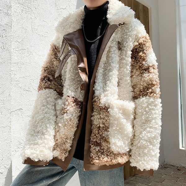 2019 winter men's thick lamb popular overcoat loose leather fur coat parkas snow jackets chinese padded clothes jacket trench, Black
2019 winter men's thick lamb popular overcoat loose leather fur coat parkas snow jackets chinese padded clothes jacket trench, Black