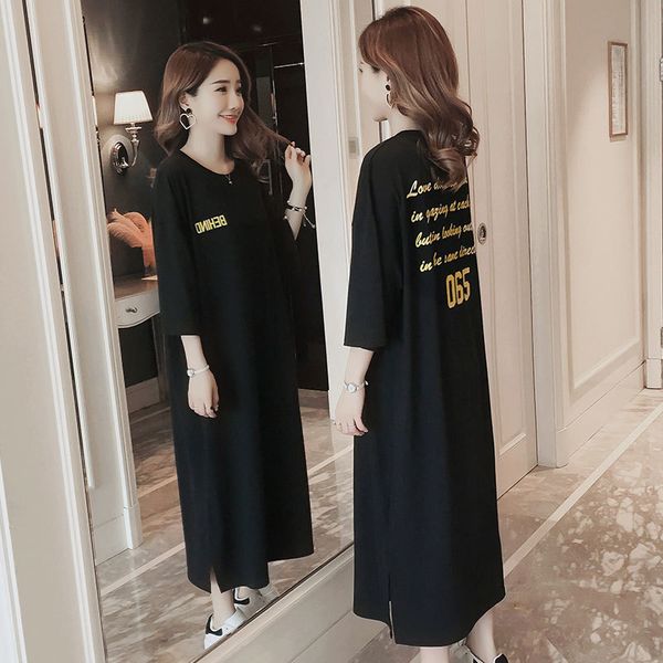 #4953 Summer Short Sleeve T Shirt Dress Women Black Back Print Cotton Round Neck Dress Straight Loose Plus Size Womens Clothing
#4953 Summer Short Sleeve T Shirt Dress Women Black Back Print Cotton Round Neck Dress Straight Loose Plus Size Womens Clothing