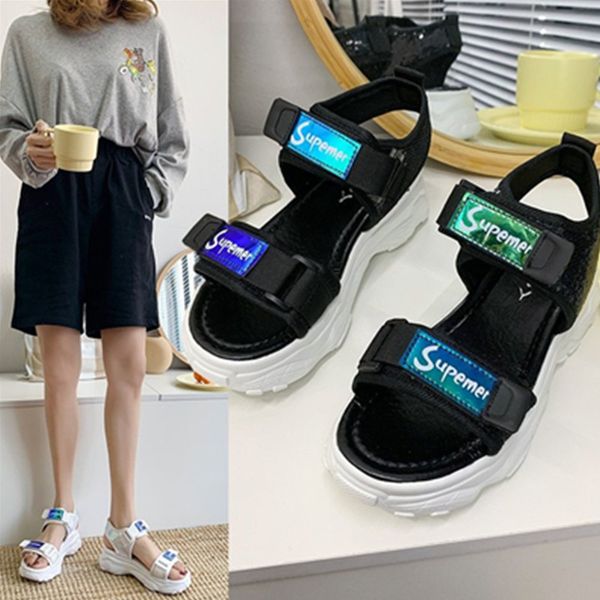sports dad sandals women 2020 new summer wild korean fashion casual platform non-slip back strap 2 colors for girls beach shoes, Black
sports dad sandals women 2020 new summer wild korean fashion casual platform non-slip back strap 2 colors for girls beach shoes, Black