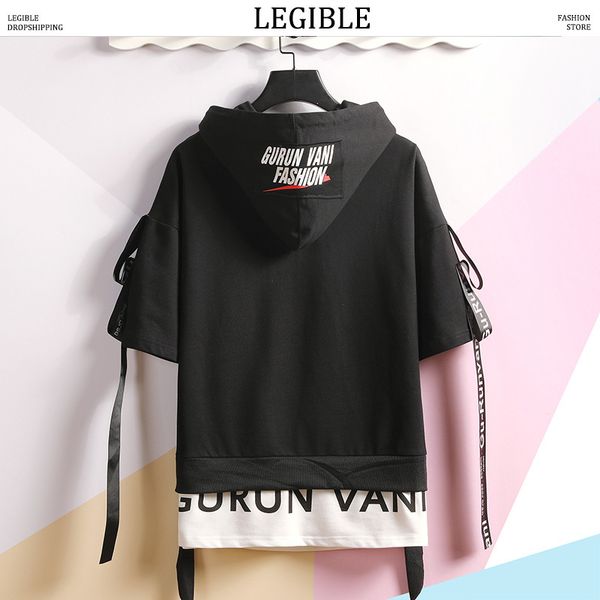 legible summer patchwork hoodies men 2020 fashion short sleeve tees hooded sweatshirts hip hop tracksuit mens, Black
legible summer patchwork hoodies men 2020 fashion short sleeve tees hooded sweatshirts hip hop tracksuit mens, Black