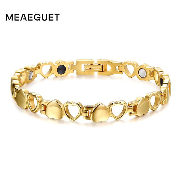 meaeguet healthy care bracelets&bangles for women stainless steel magnetic bracelets hand bangle heart jewelry, Golden;silver
meaeguet healthy care bracelets&bangles for women stainless steel magnetic bracelets hand bangle heart jewelry, Golden;silver