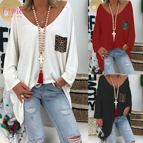 plus size summer 2020 women streetwear casual loose leopard pocket batwing long sleeves plain baggy casual tunic, White
plus size summer 2020 women streetwear casual loose leopard pocket batwing long sleeves plain baggy casual tunic, White