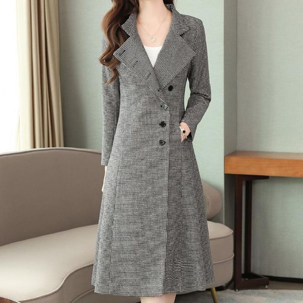 women's wool & blends 2021 winter fashion slim oversize lapel cashmere blend belt trench coat outwear jacket z1012, Black
women's wool & blends 2021 winter fashion slim oversize lapel cashmere blend belt trench coat outwear jacket z1012, Black