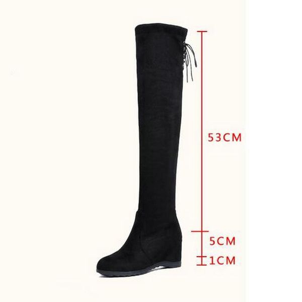 women sock boots 2018 winter stretch plush shoes invisible high heels over the knee boots woman fashion party shoes, Black
women sock boots 2018 winter stretch plush shoes invisible high heels over the knee boots woman fashion party shoes, Black