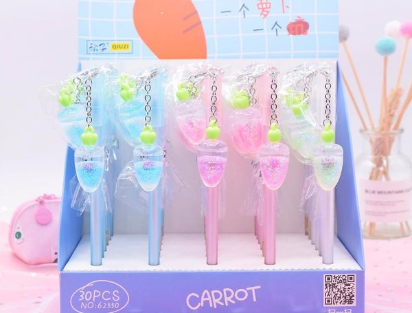 new cute carrot pendant gel pen cartoon stationery prize kawaii student pen office write sign black neutral 30pc/lot
new cute carrot pendant gel pen cartoon stationery prize kawaii student pen office write sign black neutral 30pc/lot