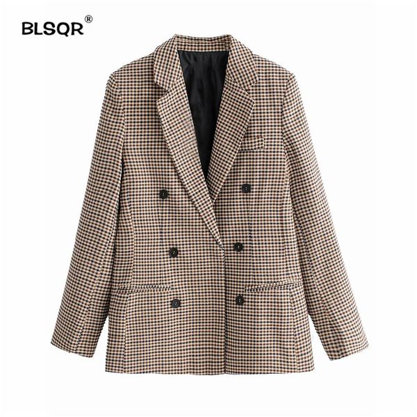 fashion autumn women plaid blazers and jackets work office lady suit slim double breasted business female blazer coat talever, White;black
fashion autumn women plaid blazers and jackets work office lady suit slim double breasted business female blazer coat talever, White;black