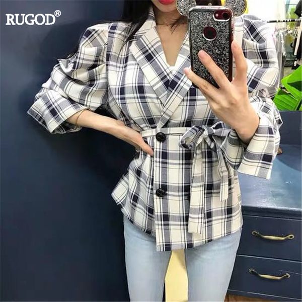rugod элегантный женский пиджак модный плед с поясом двубортный пиджак 2019 летний офис леди пуховик с длинным рукавом куртки пальто, White;black
rugod элегантный женский пиджак модный плед с поясом двубортный пиджак 2019 летний офис леди пуховик с длинным рукавом куртки пальто, White;black
