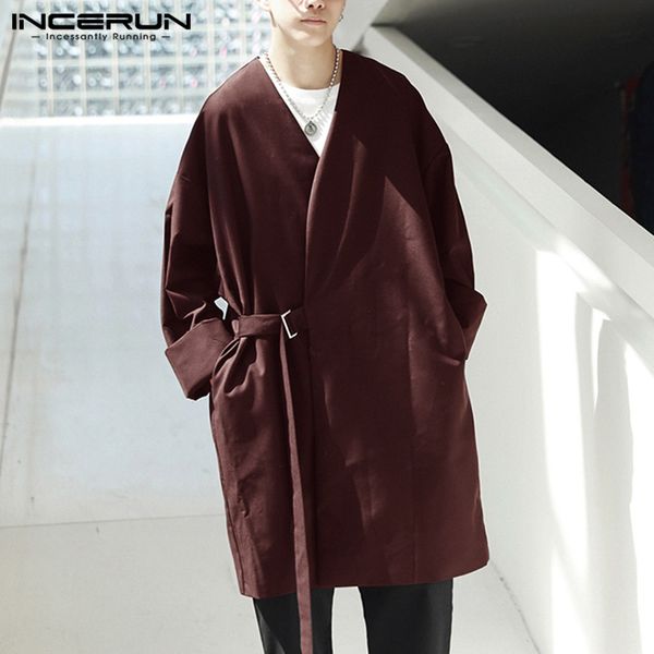 2019 fashion men trench coat loose long sleeve kimono punk style solid windbreaker streetwear men jacket outerwear s-5xl incerun, Tan;black
2019 fashion men trench coat loose long sleeve kimono punk style solid windbreaker streetwear men jacket outerwear s-5xl incerun, Tan;black