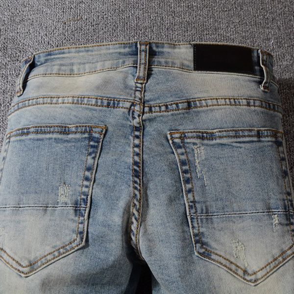 wholesale- biker pants mens designer zipper distressed pleated jeans blue 29-40
wholesale- biker pants mens designer zipper distressed pleated jeans blue 29-40