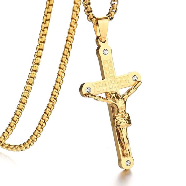 jesus cross necklace for women and men religious jewelry necklace christian catholic pendant chain, Silver
jesus cross necklace for women and men religious jewelry necklace christian catholic pendant chain, Silver