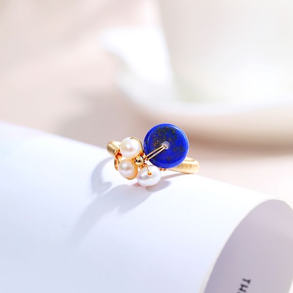 cluster rings daimi pearl ring blue lapis lazuli 5-6mm natural freshwater for women adjustable, Golden;silver
cluster rings daimi pearl ring blue lapis lazuli 5-6mm natural freshwater for women adjustable, Golden;silver
