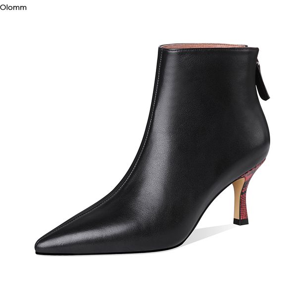 rontic new women leather ankle boots high heels boots nice pointed toe elegant black beige party shoes women us size 4-8.5
rontic new women leather ankle boots high heels boots nice pointed toe elegant black beige party shoes women us size 4-8.5