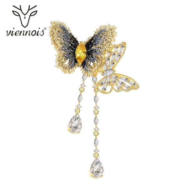 viennois butterfly brooch for women drop tassel classic decoration animal corsage pins, Gray
viennois butterfly brooch for women drop tassel classic decoration animal corsage pins, Gray