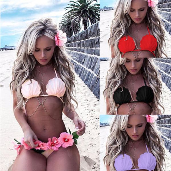 2018 new women shell bikini halter swimwear push-up bra swimsuit beach bathing suit summer beachwear
2018 new women shell bikini halter swimwear push-up bra swimsuit beach bathing suit summer beachwear